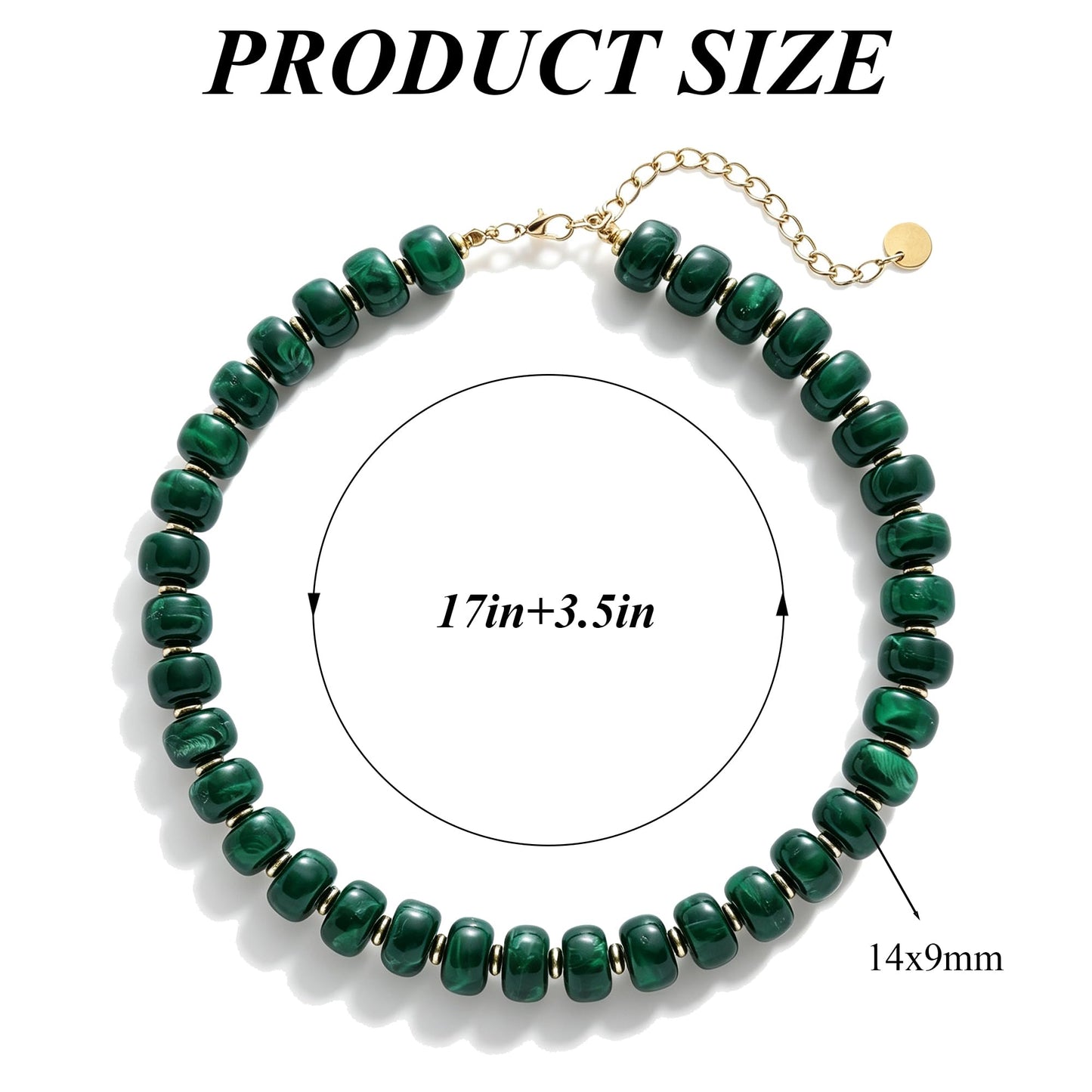 Chunky Beaded Choker Necklace for Women Summer Beach Acrylic Beads Necklaces Trendy Boho Statement Colorful Necklace Jewelry Accessories