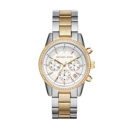 Michael Kors Bryant Chronograph Women's Watch, Stainless Steel and Pavé Crystal Watch for Women