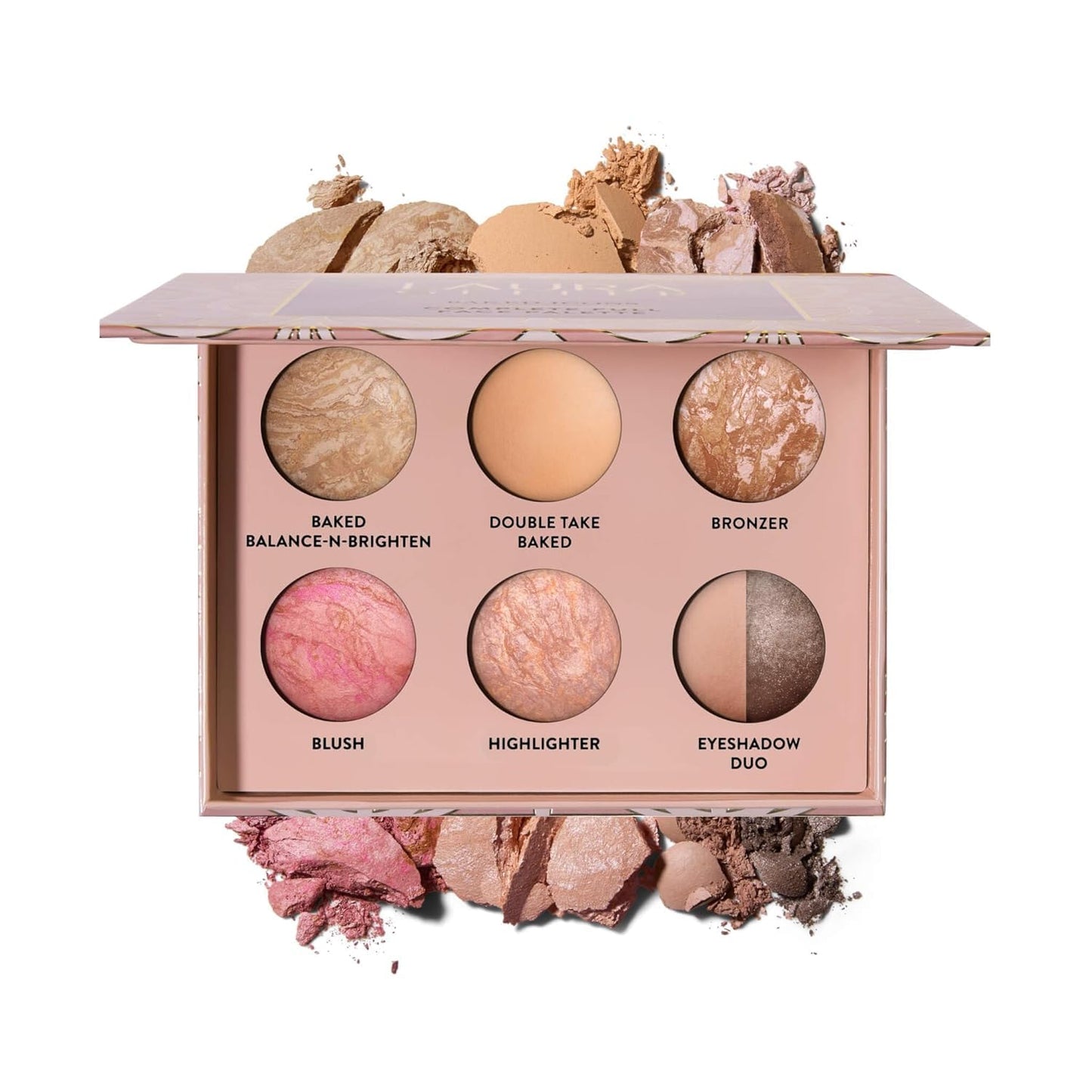 LAURA GELLER Baked Icons Complete Full Face Palette, Light | All-in-One Makeup Palette with Baked Foundations, Blush, Bronzer, Highlighter, Eyeshadows | Coverage for Mature Skin | Travel-Friendly