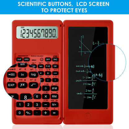 IPepul Scientific Calculators for Students, 10-Digit Large Screen, Math Calculator with Notepad, Classroom Must Haves for Middle High School Supplies & College (Black)