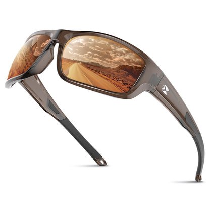 suoso Sports Polarized Sunglasses for Men: Women UV400 Protection Wrap Around Sun Glasses for Golf Fishing Running Driving