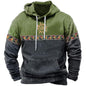 Men's Hooded Sweatshirt American Flag Print Long Sleeve Pullover Sweatshirt Vintage Tribal Aztec Graphic Hoodie Tops