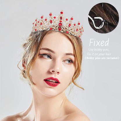 TOBATOBA Silver Wedding Crystal Tiaras and Crowns for Women, Bride Royal Queen Headband Princess Quinceanera Headpieces for Birthday Prom Pageant Party