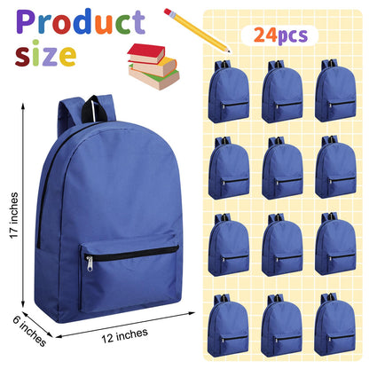 Amylove 12 Pack Backpack in Bulk 17 inch Lightweight Outdoor Travel Bag Classic Bookbags Bulk for Travel Middle High (Colorful,Lovely)