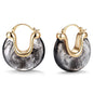 Chunky Gold Resin Hoop Earrings Leverback Statement Huggie Hoops Dangle Drop Dressy Earring Prom Festival Vacation Jewelry for Women