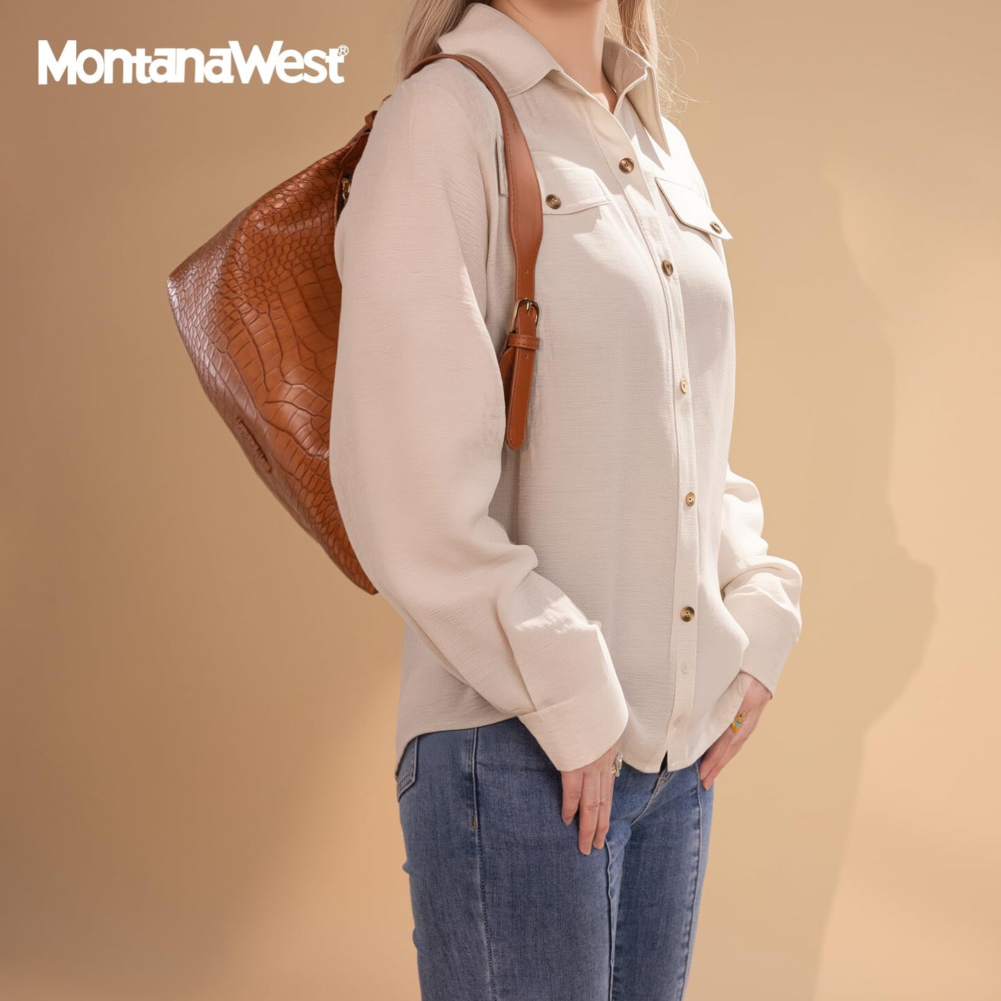 Montana West MEDIUM Shoulder Purses for Women Crescent Hobo Bags Trendy Purses