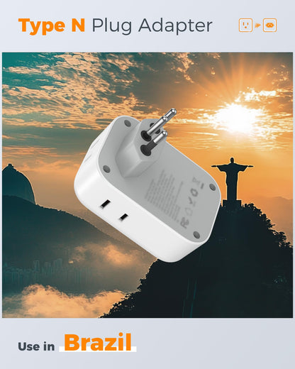 TESSAN 2 Pack European Travel Plug Adapter, Europe Power Converter