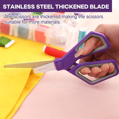 BURVAGY 30Pack 8" Scissors All Purpose, Heavy Duty Scissors with Ultra Sharp Blades Comfort Grip Handles - For Office Home School Sewing Fabric Crafts, High/Middle School Student Teacher Scissor