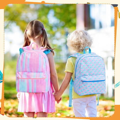 Amylove 12 Pack Backpack in Bulk 17 inch Lightweight Outdoor Travel Bag Classic Bookbags Bulk for Travel Middle High (Colorful,Lovely)