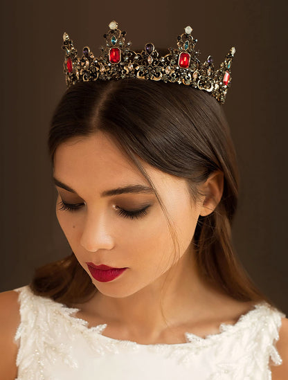 SWEETV Queen Crown for Women - Baroque Wedding Tiaras and Crowns,Jeweled Tiara Crown,Prom Birthday Halloween Hair Accessories