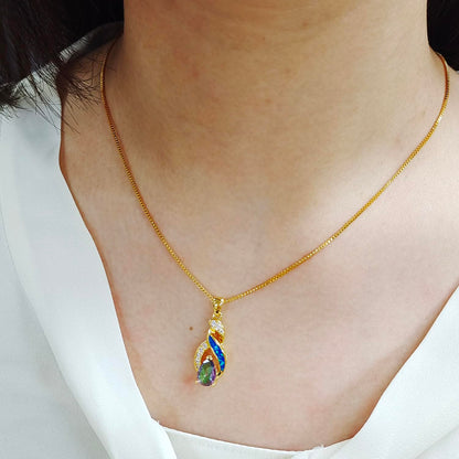 Jewelry Sets Australian Created Opal Necklace Earrings Jewelry for Mom