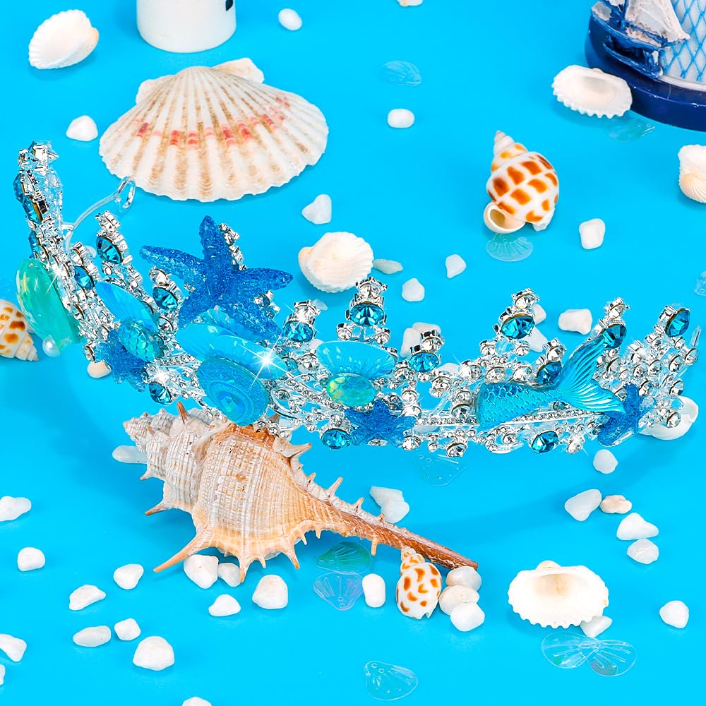 TOBATOBA Silver Wedding Crystal Tiaras and Crowns for Women, Bride Royal Queen Headband Princess Quinceanera Headpieces for Birthday Prom Pageant Party