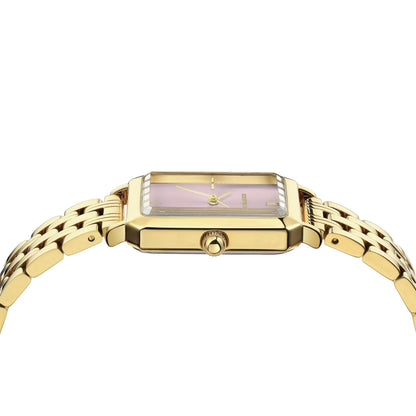 Roberto Marino RM1982 Women’s Luxury Watch Rectangular Gold – Japanese Quartz Movement, Vintage Stainless Steel Design, Silver Dial, Elegant Dress Timepiece, 3ATM Water Resistant – Reloj para Mujer