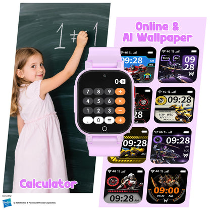 Smart Watch for Kids, 4G Kids Smartwatch with GPS Tracker Calling (Blue) | WIFI/Voice/Video Chat/SOS/SMS-receiving IP68 Waterproof Pedometer Camera Alarm Safe Zone Smartwatch Gift for Boys Girls 4-12