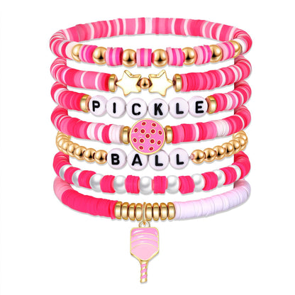 Heishi Bracelets for Women Clay Beaded Stretch Bracelets Stackable Friendship Bracelet Set Summer Beach Accessories Outfits Jewelry Gifts