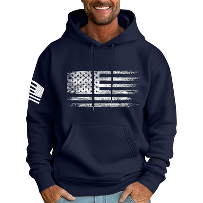 Ymosrh Mens Patriotic Hoodies USA Flag Print Hooded Sweatshirt Pullover Casual Fashion Hoodie, M-6XL