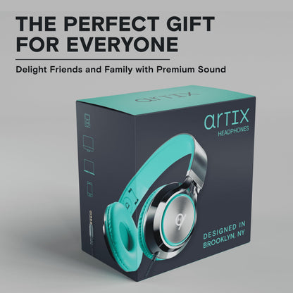 ARTIX Pack of 60 Wired Kids Headphones for School (Lavender), Microphone & Volume Control - Bulk Classroom Headphones with Mic, Teens Corded Head Phones for Laptop, Chromebook, Tablet 3.5mm Aux Cord