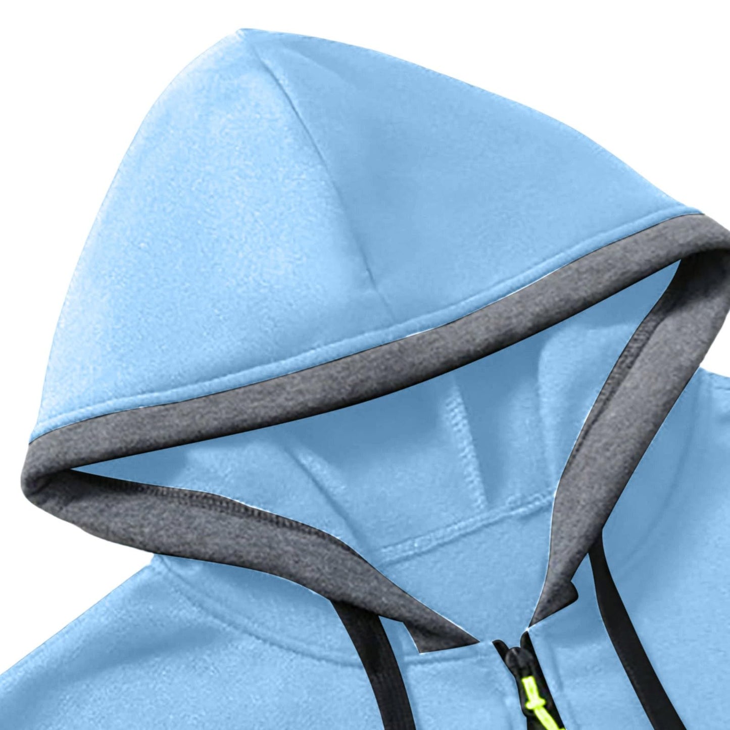 JOAU Men Casual Heavyweight Zip Long Sleeve Hooded Sweatshirt with Pockets | Fall Winter Thickened Warm Fashion Tops for Baggy Sweat Running Trendy Comfy Outdoor Travel Vacation Wear