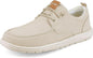 ASITVO Mens Wide Canvas Loafers Slip on Big Size Walking Shoes Width Toe Box Casual Dress Shoes
