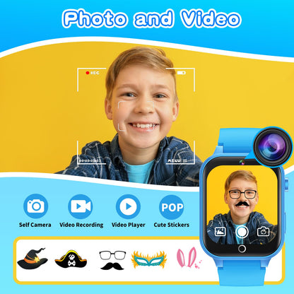 Kids Smart Watch Gift for Girls Age 5-12, 39 Games HD Touch Screen Watches with Video Camera Music Player Pedometer Flashlight 12/24 hr Educational Toys Birthday Gifts for Girls Ages 7 8 9 10