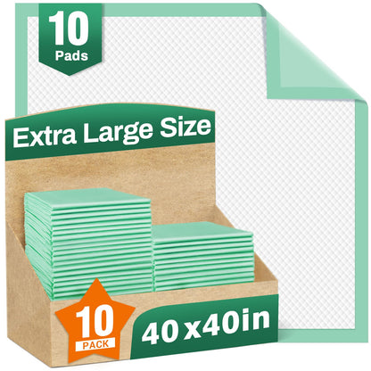 MILDPLUS Disposable Bed Pads 40"X40" 50pcs Extra Large Pee Pads for Incontinence 140 Gram Heavy Duty Super Absorbent Underpads Waterproof Chucks Pads for Adults, Elderly or Pets [100x100CM]