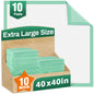 MILDPLUS Disposable Bed Pads 40"X40" 50pcs Extra Large Pee Pads for Incontinence 140 Gram Heavy Duty Super Absorbent Underpads Waterproof Chucks Pads for Adults, Elderly or Pets [100x100CM]