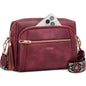 Small Leather Crossbody Bags for Women Anti theft Purses and Handbag Shoulder Hangbag with Wide Strap Tassel
