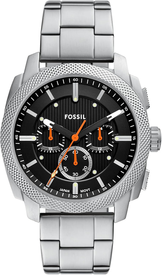 Fossil Men's Watch, Machine Stainless Steel Chronograph Watch for Men