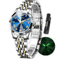 OLEVS Watches Women with Date Silver Stainless Steel Luxury Ladies Watches with Small Writs Diamond Watches for Women Waterproof Elegant Dress Quartz Analog Women's Wrist Watches Reloj de Mujer