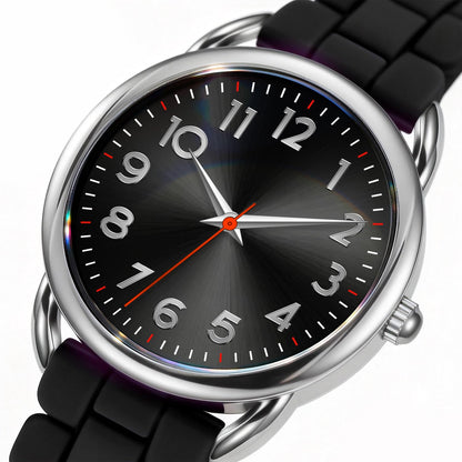Bisley 35MM Watches for Women Big Face Easy Reader Silicone Strap Water Proof
