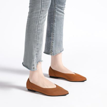 Semwiss Women's Ballet Flats Comfortable Casual Dressy Shoes,Work Flats Office Shoes Pointed Toe Leopard Flats.