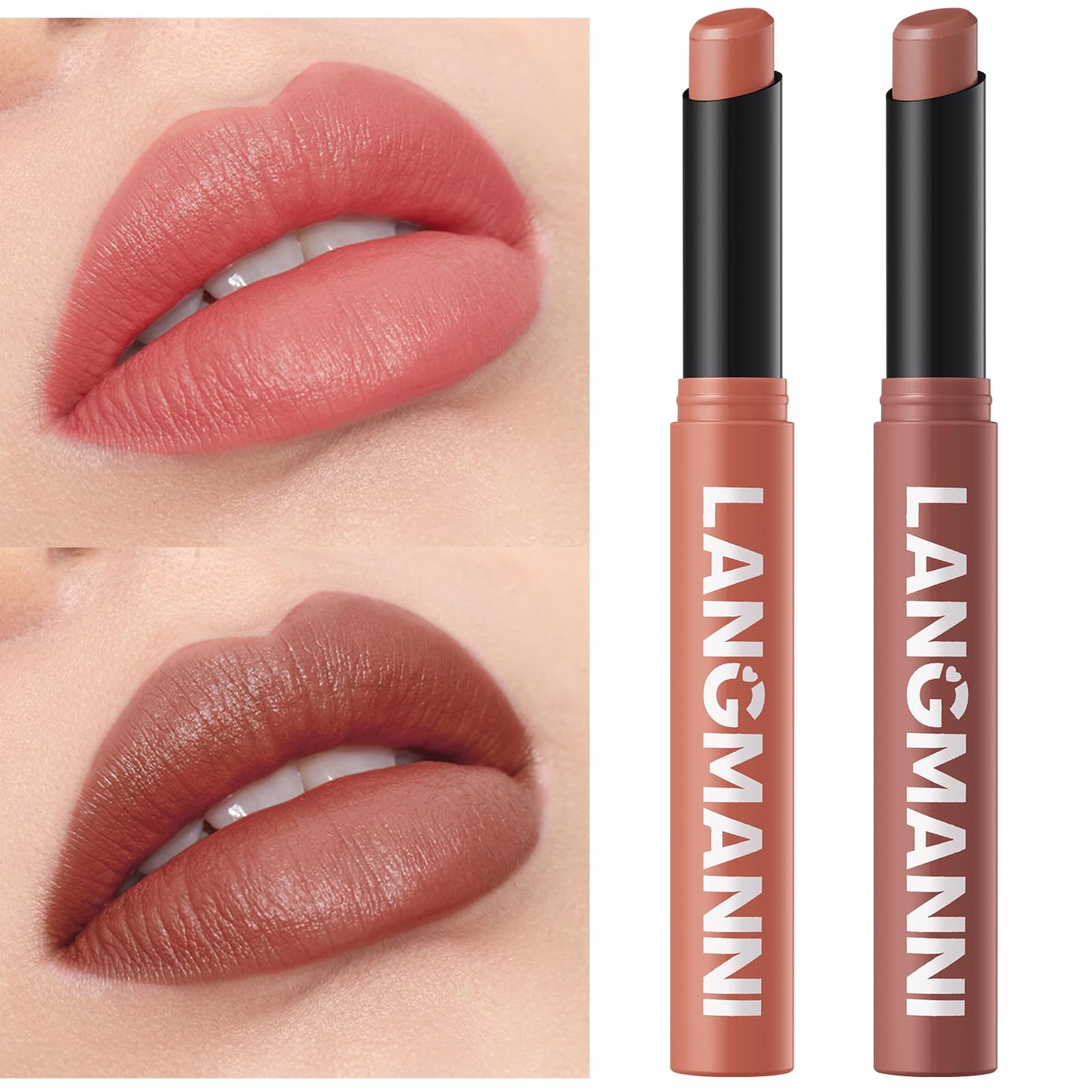 12Pcs Velvet Matte Lipstick Set, Nude to Dark Shades, Long-Lasting,Color A | Highly pigmented matte color, smooth creamy glide, waterproof wear, nude-to-dark tones, ideal for daily makeup or gifting