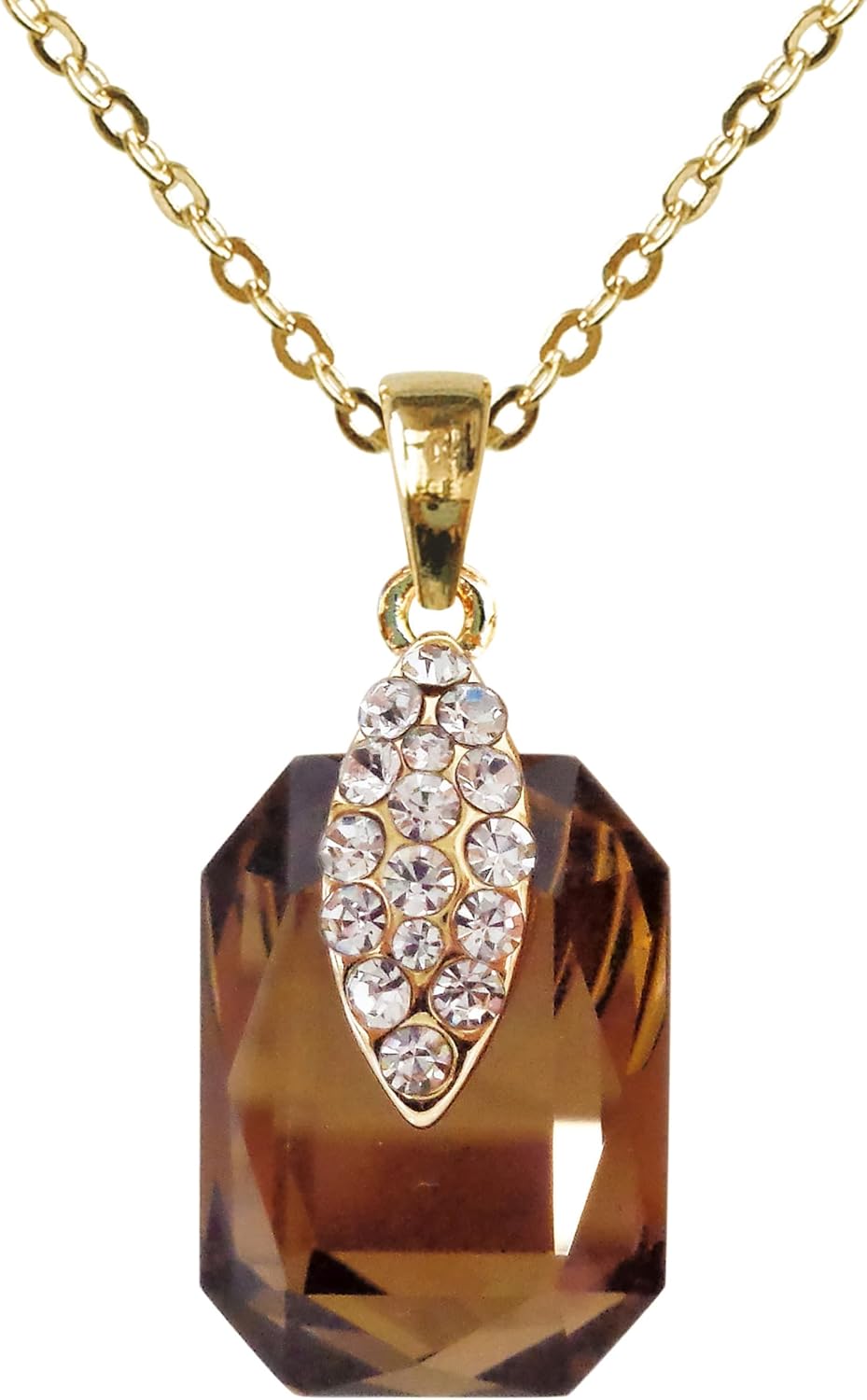 Navachi 18k Gold Plated Crystal Multicolor Square Shape Zircon Dangle Earrings And Neckalce Pendant Az4020-1 Jewelry set