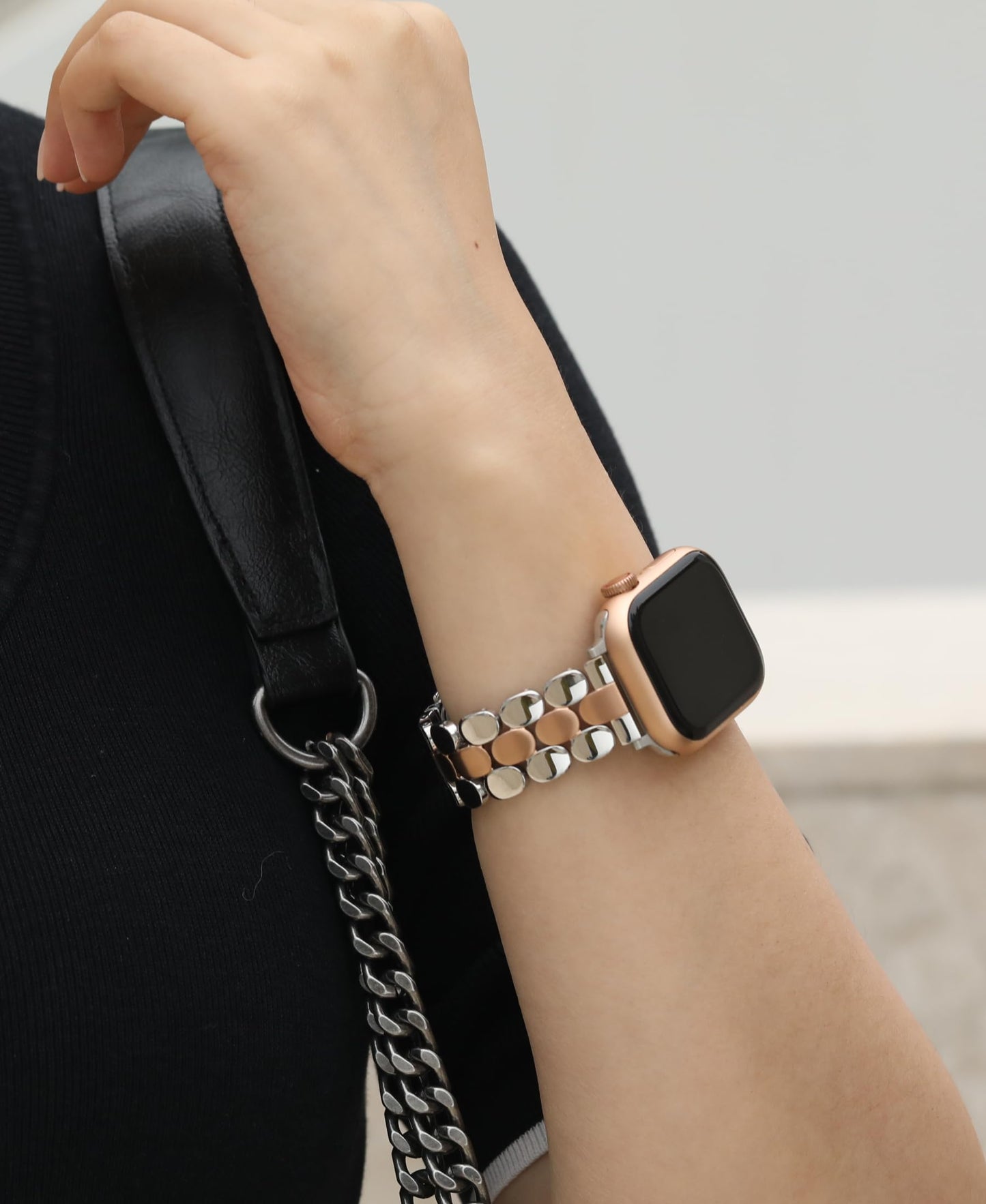 Designer Band for Apple Watch 40mm 41mm 42mm 38mm 44mm 45mm 46mm 49mm for Women, Stainless Steel Dressy Bands Compatible with Apple Watch Series 11,10,Se,9,8,7,6,5,4,3,2,1 for iWatch