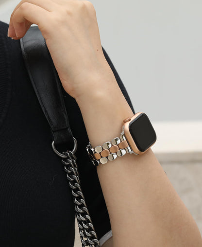 Designer Band for Apple Watch 40mm 41mm 42mm 38mm 44mm 45mm 46mm 49mm for Women, Stainless Steel Dressy Bands Compatible with Apple Watch Series 11,10,Se,9,8,7,6,5,4,3,2,1 for iWatch
