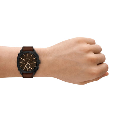 Fossil Men's Watch, Machine Stainless Steel Chronograph Watch for Men