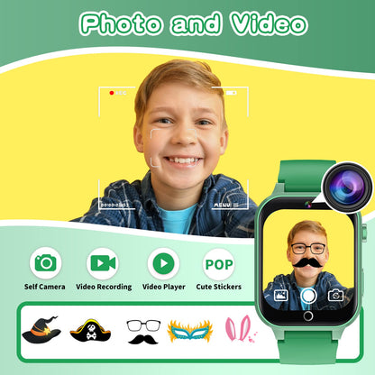 Kids Smart Watch Gift for Girls Age 5-12, 39 Games HD Touch Screen Watches with Video Camera Music Player Pedometer Flashlight 12/24 hr Educational Toys Birthday Gifts for Girls Ages 7 8 9 10