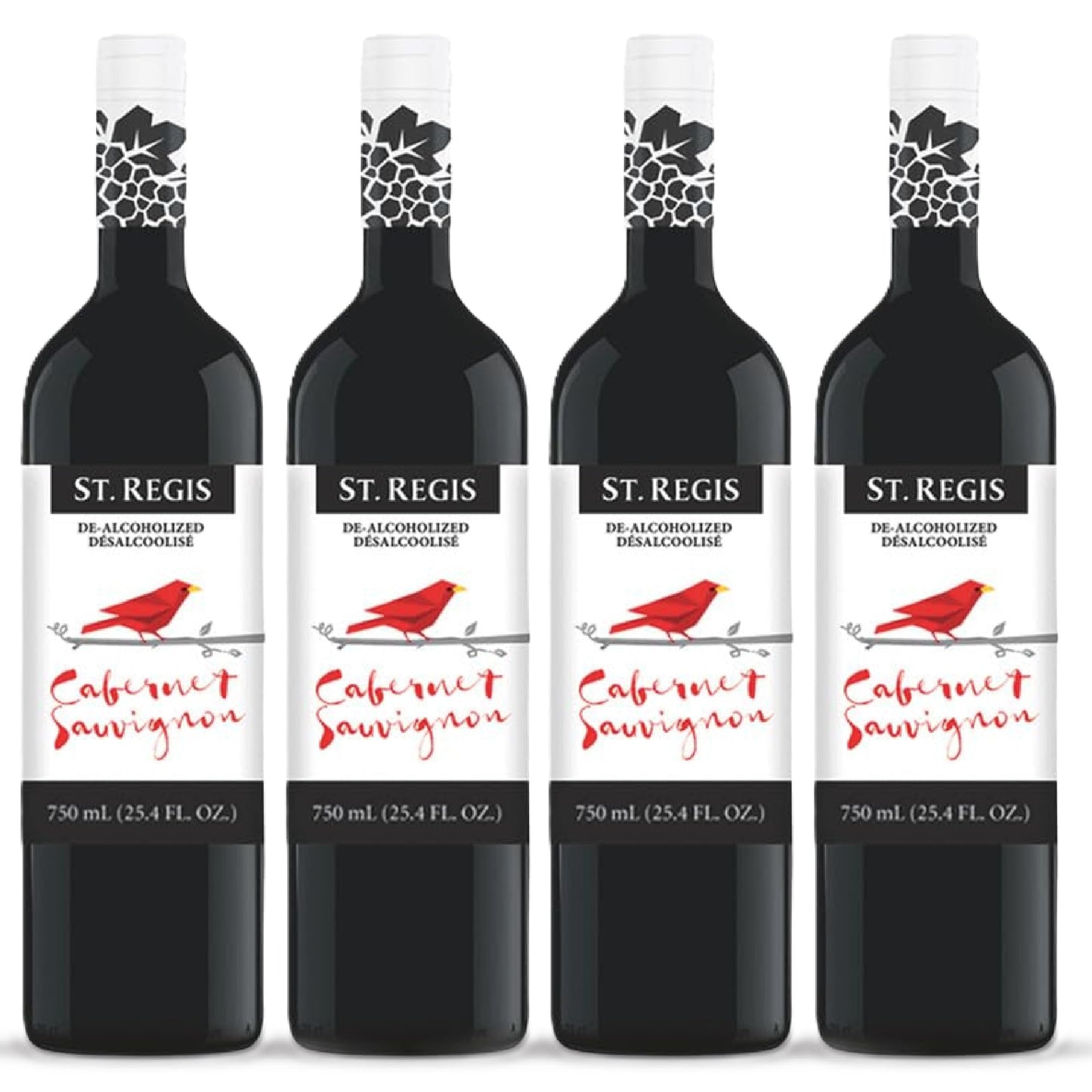 ST. REGIS Non-Alcoholic Cabernet Sauvignon, 25.4 Fl Oz (2 Pack) - Low Calorie, Low Sugar - Fruity & Spicy Rich Flavor from Spain