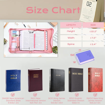 XKDOUS 20 Pcs Bible Case Set with Tabs, Pens, Study Supplies Carrier Holder Portable Men's Bible Bag Church Book Leather Cover Father Day Christian Gift for Dad, Mom, Men, Women