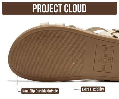 Project Cloud Summer Slides for Women 2026 with Plush and Soft Insole Womens Sandals Comfortable - Non-Slip and Lightweight Sandals Women Footwear