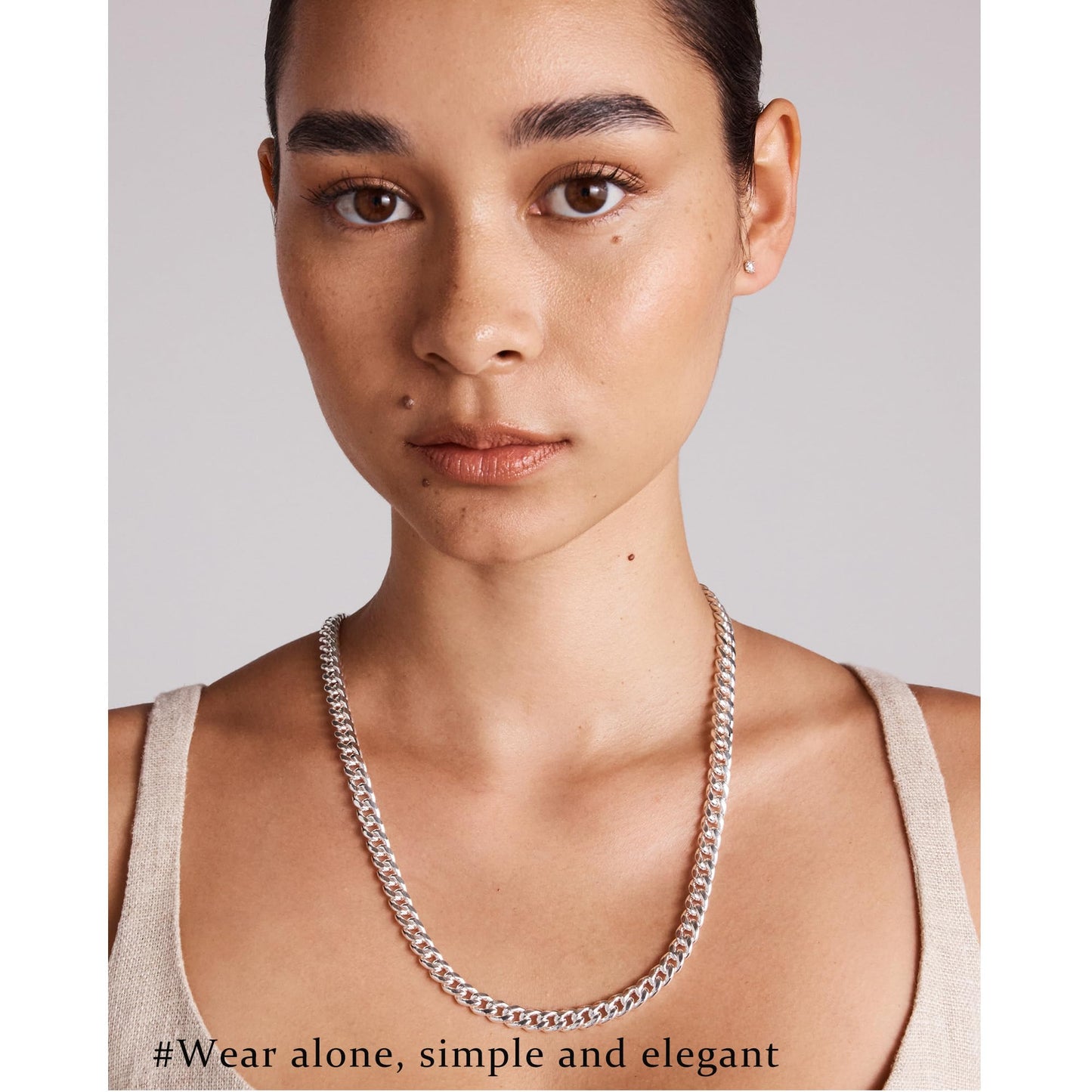 3PCS Gold Necklaces for Women,Chunky Statement Gold Plated Necklace Stack Layered Sterling Silver Herringbone Chains for Women Dainty Trendy Silver Chains Stacked Jewelry Gifts