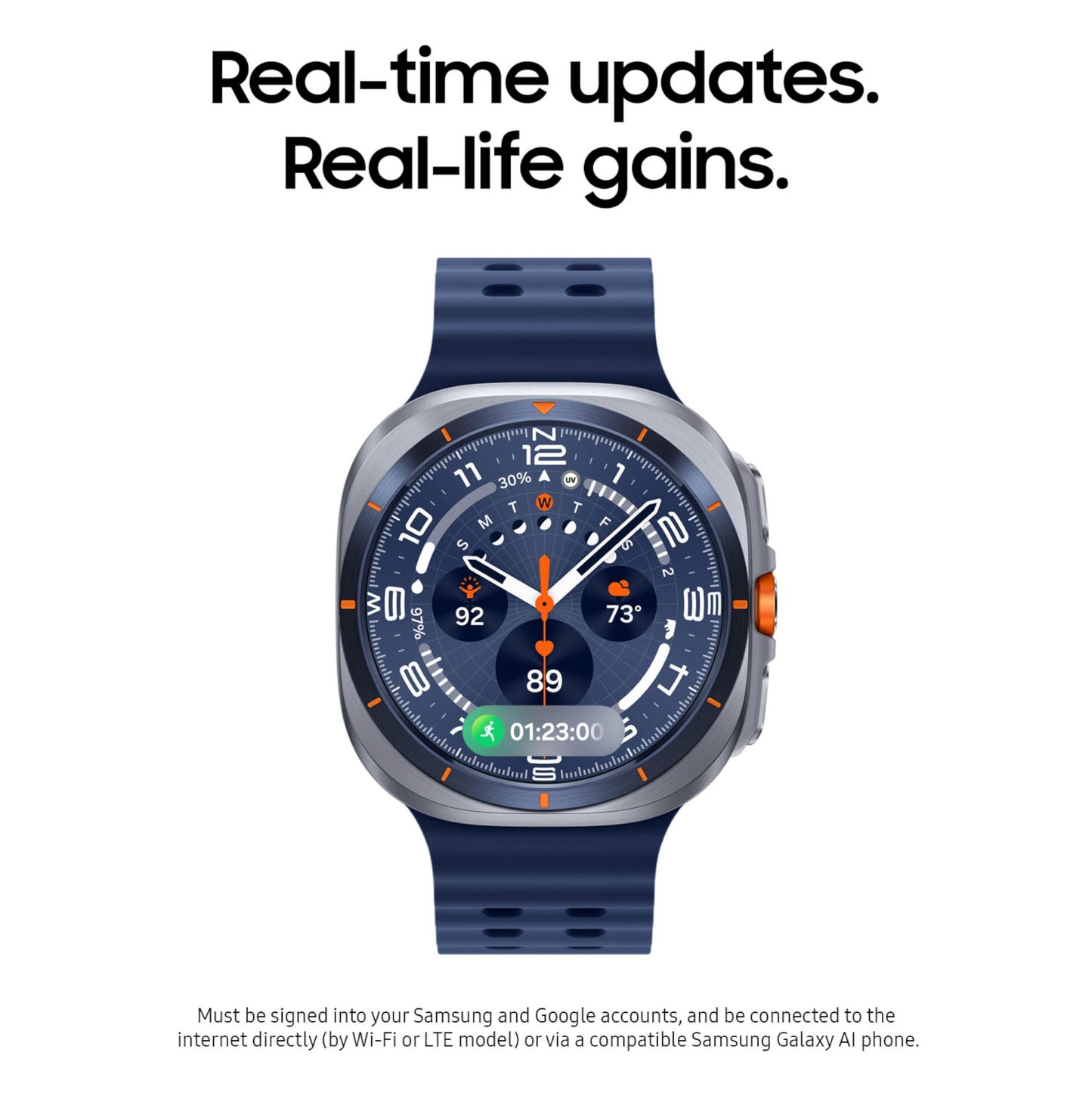 Samsung Galaxy Watch Ultra (2025), Titanium Gray, 47mm, LTE Smartwatch | Titanium Casing, Advanced Sleep Coaching, Running Coach, Energy Score, Heart Rate Tracking, GPS, [US Version, 2 Yr Warranty]