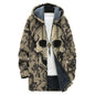 domirica Mens Hooded Cardigan Japanese Art Zip Up Long Sleeve Sweater Hoodie Dragon Print Coat with Pockets