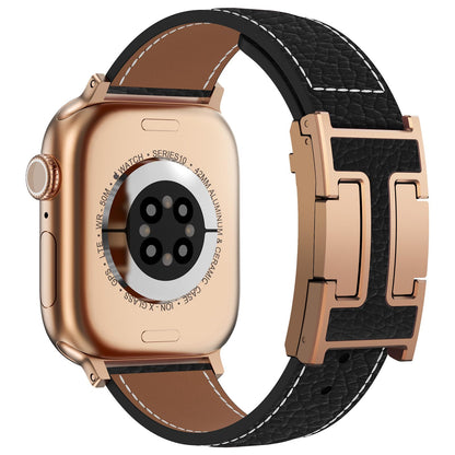 Leather Magnetic Watch Band Compatible with Apple Watch Ultra Band 49mm 46mm 45mm 44mm 42mm 41mm 40mm 38mm Replacement Strap for Women Men iWatch Ultra 3/2/1/SE3/Series 11/10/9/8/7/6/5/4/3/2/1