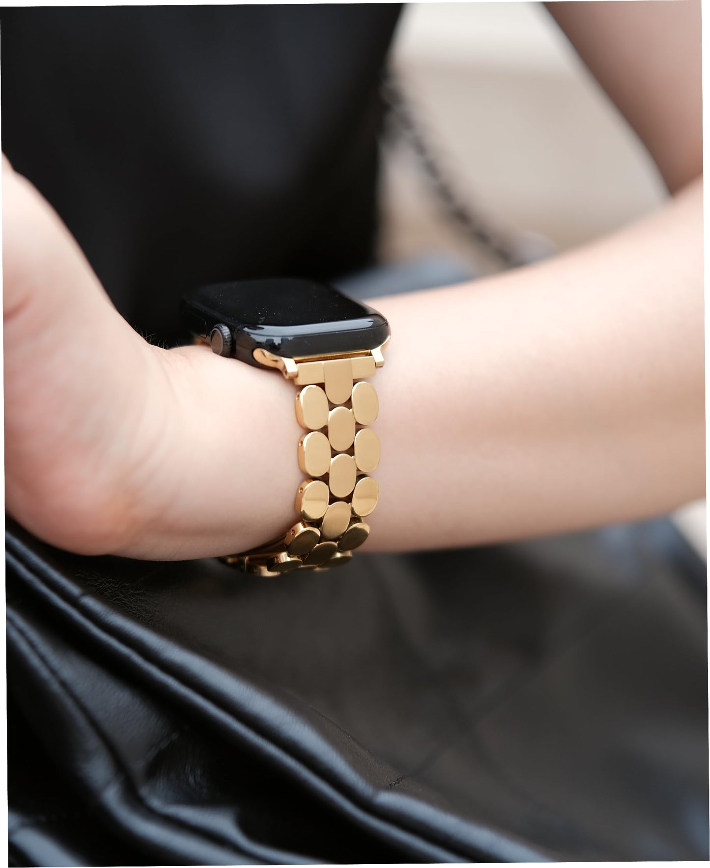 Designer Band for Apple Watch 40mm 41mm 42mm 38mm 44mm 45mm 46mm 49mm for Women, Stainless Steel Dressy Bands Compatible with Apple Watch Series 11,10,Se,9,8,7,6,5,4,3,2,1 for iWatch