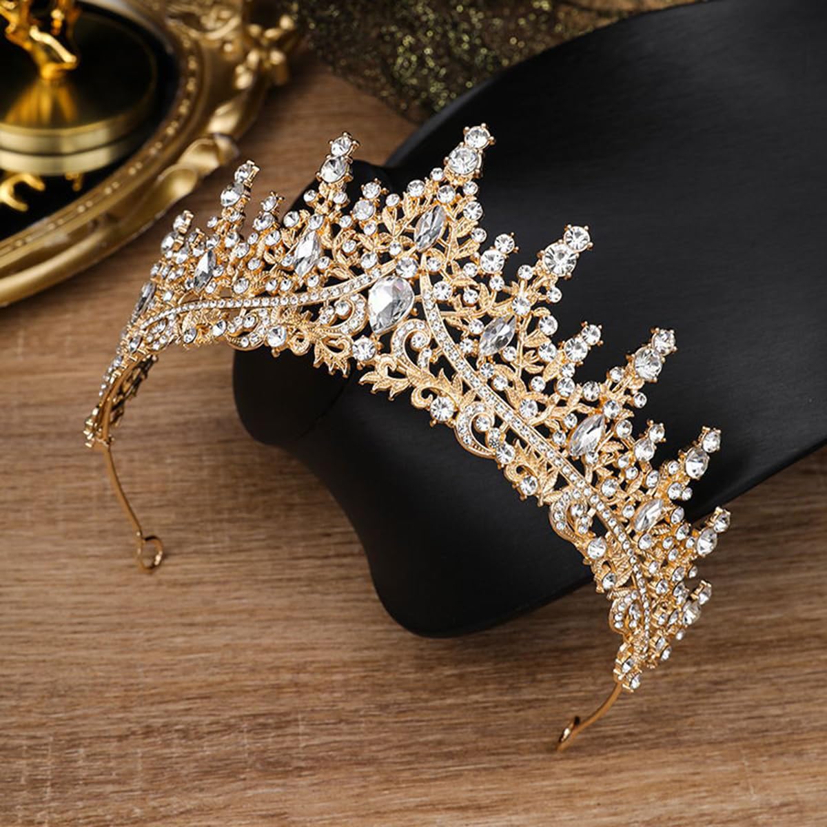 TOBATOBA Silver Wedding Crystal Tiaras and Crowns for Women, Bride Royal Queen Headband Princess Quinceanera Headpieces for Birthday Prom Pageant Party