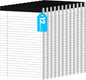 12 Pack Notepads 5x8, Small Legal Pads Narrow College Ruled, 30 Sheets/Pack, Perforated Notebook - White Note Pads for School, Memo, Note Taking, Teacher & Office Supplies, Writing Pads of Paper