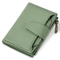 Airkit Small Wallet Women RFID Blocking Soft Leather Bifold Compact Card Holder Wallet for Women with Zipper Coin Pocket 4 ID Window