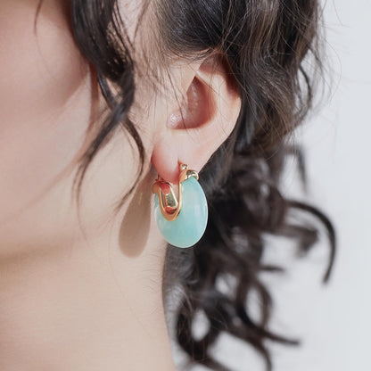 Chunky Gold Resin Hoop Earrings Leverback Statement Huggie Hoops Dangle Drop Dressy Earring Prom Festival Vacation Jewelry for Women