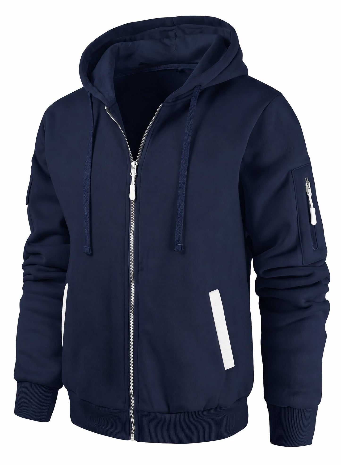 Leidowei Men's Hoodies Casual Pullover Hooded Sweatshirt Long Sleeve Quarter Zip Hoody Tops With Kangaroo Pocket